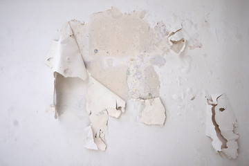 Peeling paint wall detail zoom