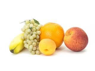 Isolated fruit on a white