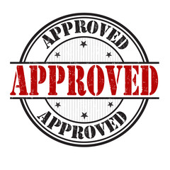 Approved grunge stamp