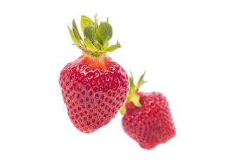 fresh whole individual strawberries