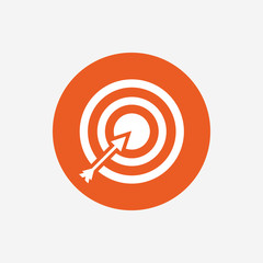 Target aim sign icon. Darts board symbol.