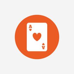 Casino sign icon. Playing card symbol