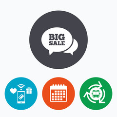 Chat Big sale sign icon. Special offer symbol.