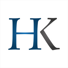 HK initial combine company logo blue