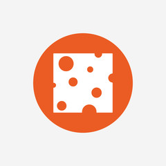 Cheese sign icon. Slice of cheese.