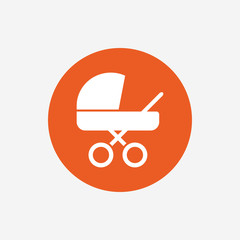 Baby pram stroller sign icon. Baby buggy symbol.