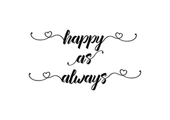 Qoute Lettering - Happy