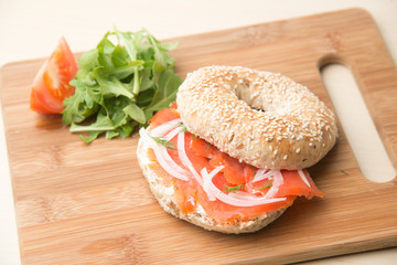 salmon bagel