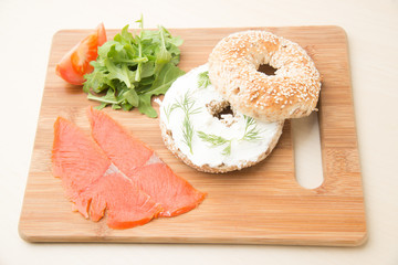 salmon bagel
