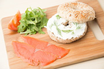 salmon bagel