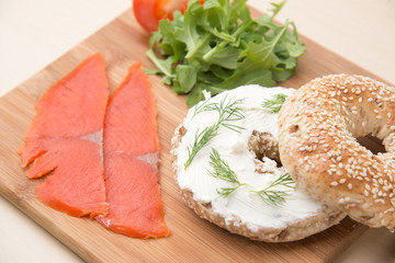 salmon bagel