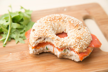salmon bagel