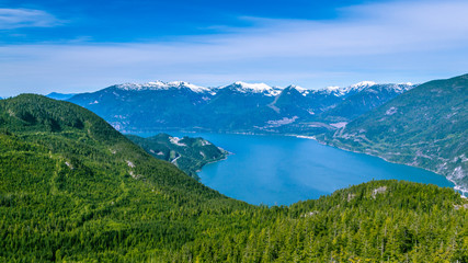 Scenic summer mountain hiking landscapes Canada