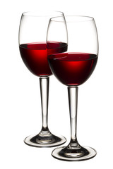 goblet with red wine
