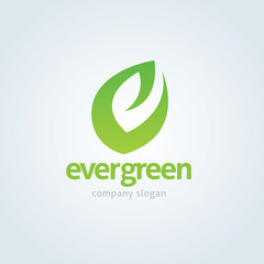 green logo concept,idea logo,eco logo.life and healthy logo. vector logo template.