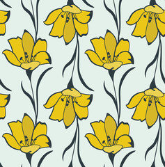 Seamless Flower Buttercup  Pattern