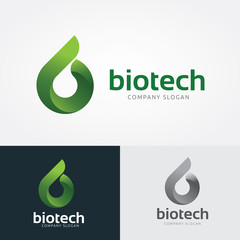 Bio Tech  Logo. Medical logo. Green and eco logo vector template.