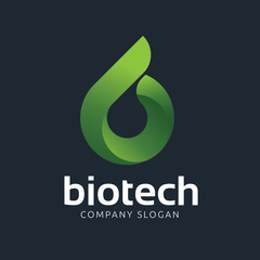 Bio Tech  Logo. Medical logo. Green and eco logo vector template.