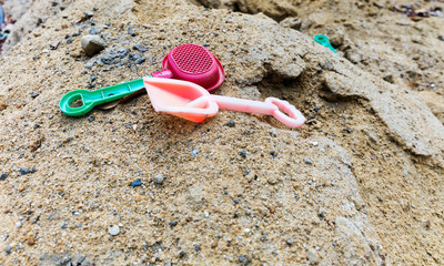 Toys on the sand