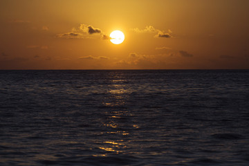 Sunrise over a ocean
