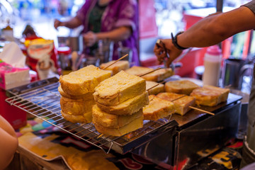 Buttered toast overlapping multiple sheets.