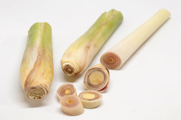 lemon grass on white