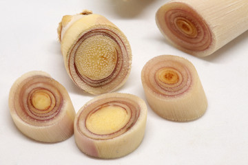 lemon grass on white