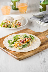 Grilled vegetables wraps