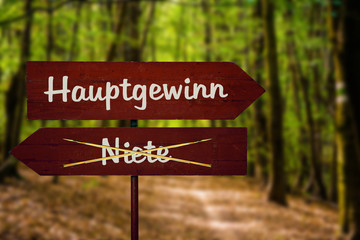 Schild 104 - Hauptgewinn