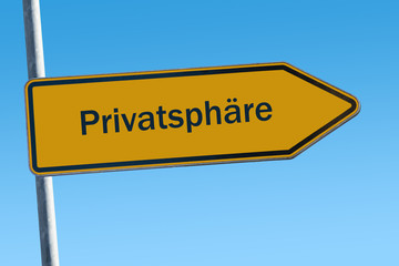 Schild 65 - Privatsphäre
