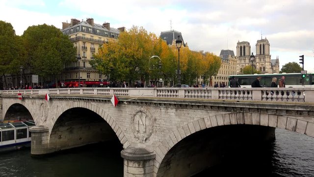 Notre Dame Cathedral de Paris. France. Shot in 4K (ultra-high definition (UHD)).
