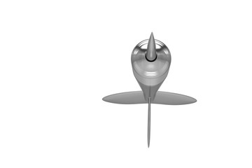 dart isolated on white. 3d rendering.