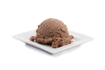 scoop  of ice cream in a plate