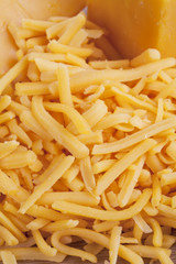 grated cheese closed up