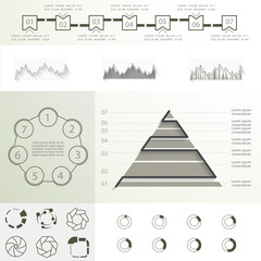 Business infographic templates, web elements, diagrams and graph