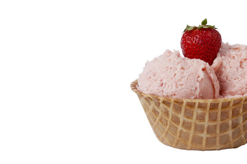  strawberry ice cream cone