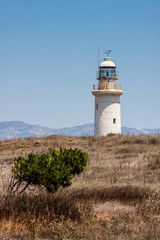 Fototapeta na wymiar View to the lighthouse near Paphos