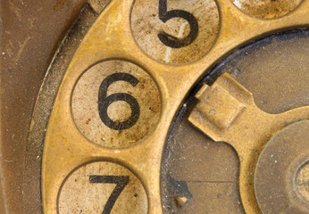 Close up of Vintage phone dial - 6