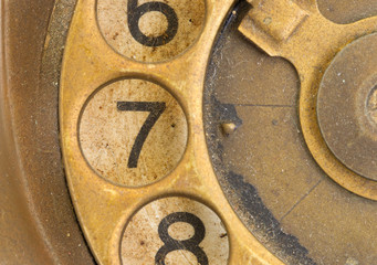 Close up of Vintage phone dial - 7