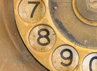 Close up of Vintage phone dial - 8