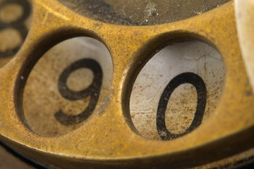 Close up of Vintage phone dial - 0