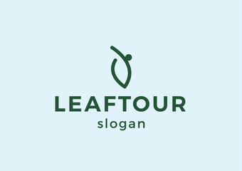 Tour Leaf Logo - Vector Design