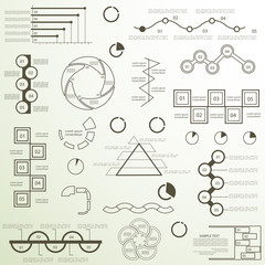 Fototapeta premium Set for infographic elements and diagrams
