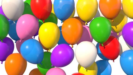 balloons isolated filling up the screen - with alpha mask version included