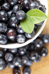 bowl of delicious blueberries