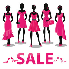 Black friday Sale.Pink party dresses,accessories