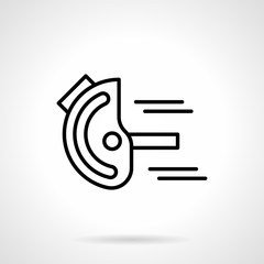 Goniometer black line vector icon