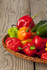 Fototapeta na wymiar colorful hot peppers