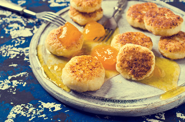 Homemade cottage cheese pancake