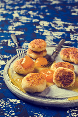 Homemade cottage cheese pancake